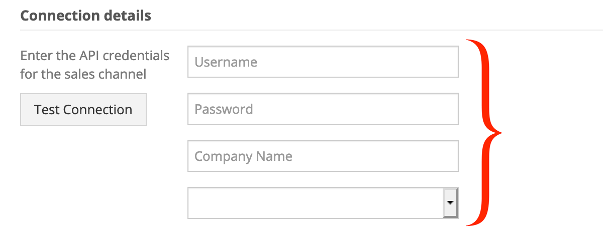 In Connection Details, enter your Exigo API credentials.