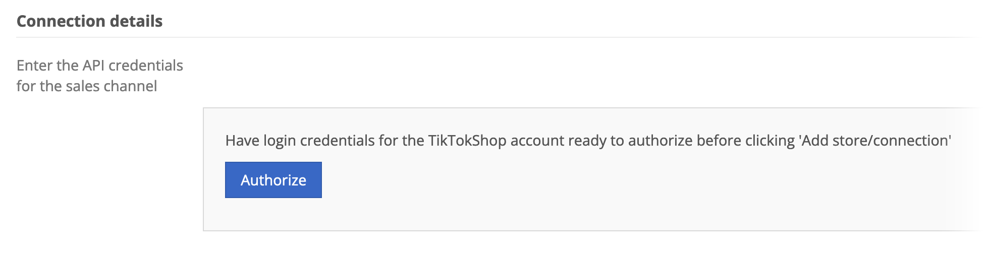 TikTokShop Click Authorize