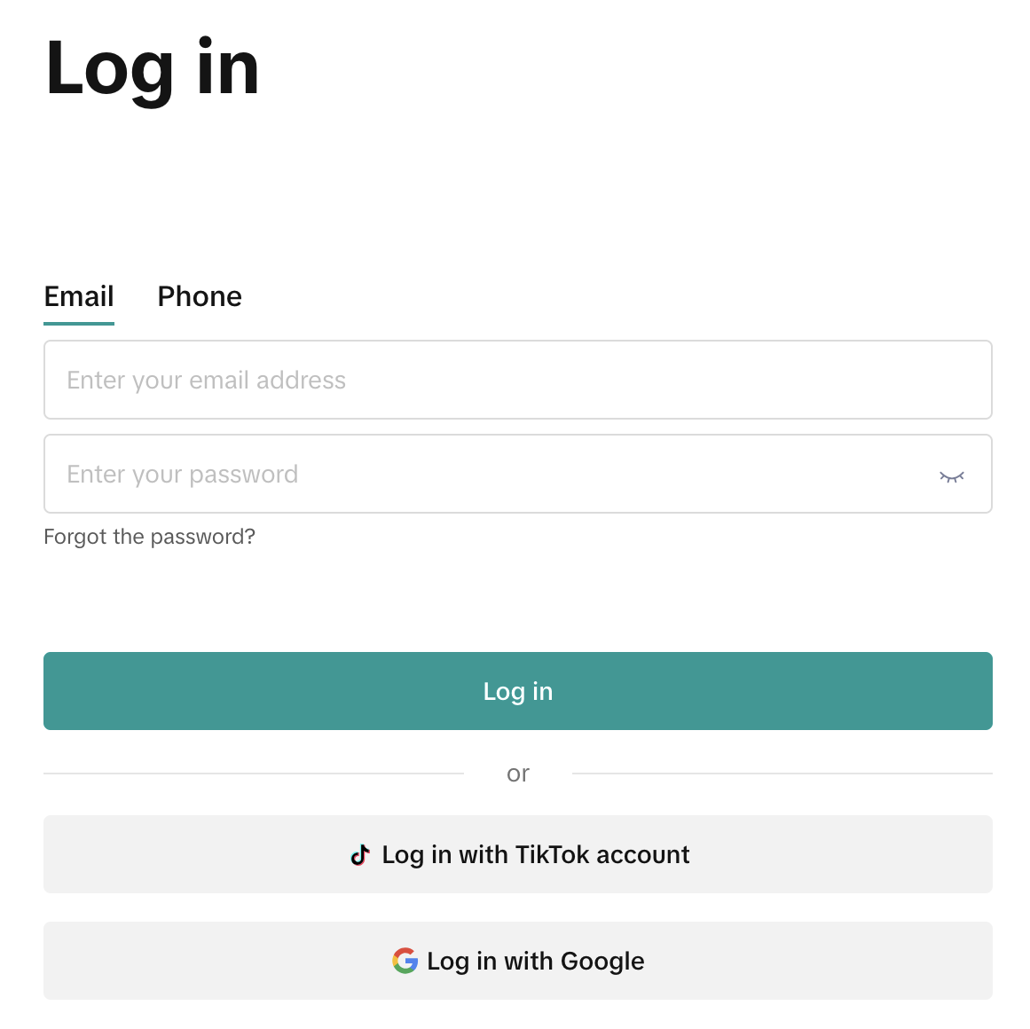 TikTokShop Log In