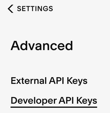 Squarespace: Developer API Keys