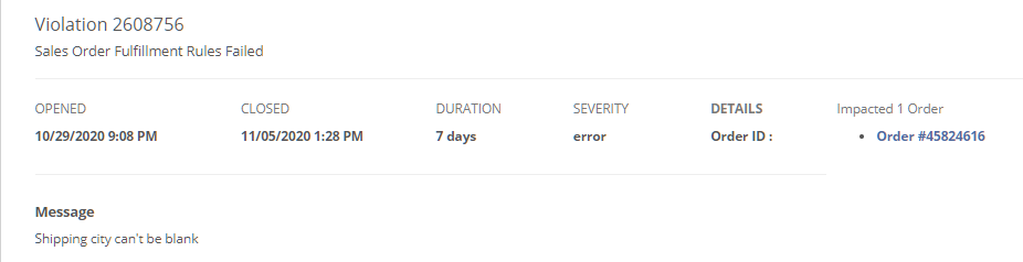 Example Order Violation