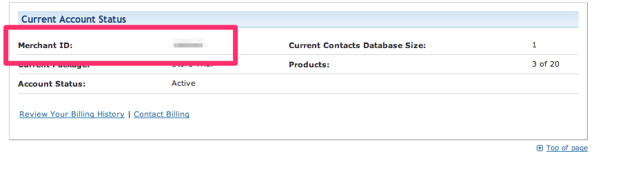 Log in to the 1ShoppingCart admin panel.
Click My Account, Status, Summary.
Retain the Merchant ID.