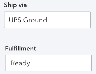 Fulfillment and Ship via fields.